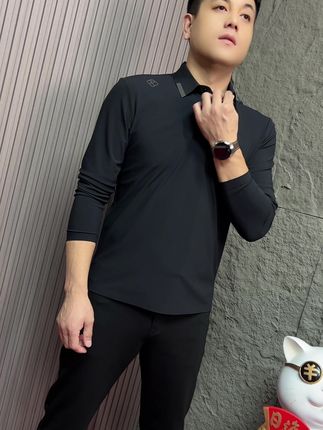 2025全新男士休闲商务polo衫 #男士polo#长袖polo#休闲polo#商务polo