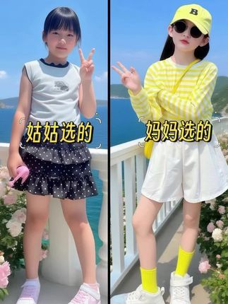 #每日童装穿搭分享 #女童套装 #小清新穿搭 #我的日常穿搭合集 #用度假风拿捏夏日松弛感 @抖加🔥上热门🔥dou+🔥热点宝