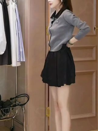 #针织开衫 #短裙 #短裙两件套
