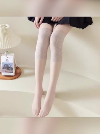 『拍一发四』护膝空调袜套女过膝袜长筒袜中筒袜防勾丝薄款超薄