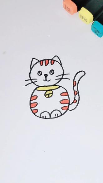 简笔画小猫咪 #儿童简笔画 @抖音小助手 @抖音作者助手