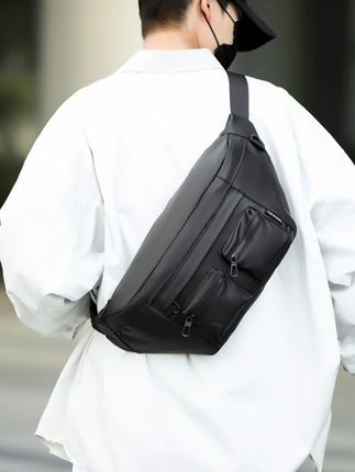 男士大容量潮流单肩斜挎包,超酷胸包腰包,多背法#包包推荐 #新款包包 #百搭包包 #斜挎包 #腰包胸包