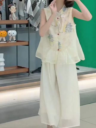 #女童汉服 #女童上衣 #女童阔腿裤 #阔腿裤推荐