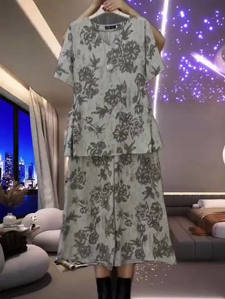夏季新款#国风套装#宽松显瘦#时尚洋气#穿出高级感