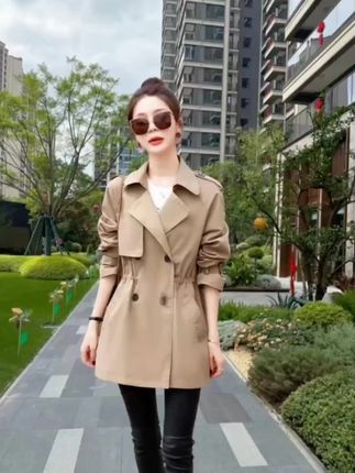 #早秋装#小个子风衣外女2025今年流行新 长款大衣