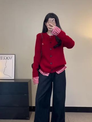#穿搭 #红色很显白