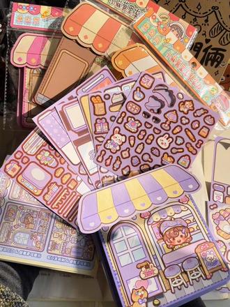 沉浸式开店!小麻薯果冻安静书好玩到停不下来!#安静书#小麻薯 #果冻胶贴纸书