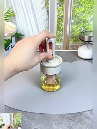 油刷油瓶一体玻璃油刷壶可伸缩家用硅胶刷油刷子耐高温抹油烧烤刷 #厨房好物 #油刷壶 #家用工具 #硅胶油刷 #玻璃油壶