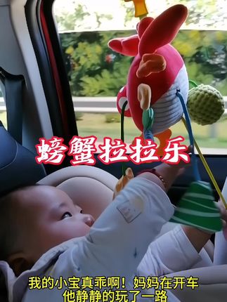 带娃小神器来了,自己在车上玩一个小时都不用管他,真是解放了我的双手👋#人类幼崽 #带娃 #螃蟹拉拉乐#宝宝玩具 @DOU+小助手