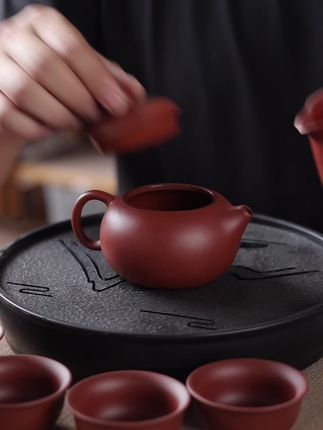 #紫砂壶 200毫升容量紫砂朱泥,倒水有声,声音可关,两种用法 #茶具好物推荐 #茶具