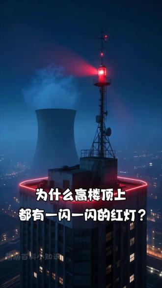 为什么高楼顶上都有一闪一闪的红灯?#高楼大厦 #红灯闪烁 #百科知识分享 #科普知识