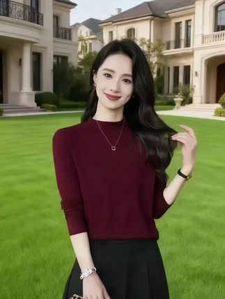 #减龄显瘦穿搭 #女装穿搭 #谁穿谁好看 #高级感穿搭 #气质女神穿搭 秋冬必备打底衫百搭显瘦遮肉打底衫女生必备