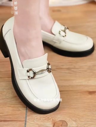 红蜻蜓女鞋2025秋冬款厚底增高皮鞋乐福鞋女真皮单鞋高跟软底皮鞋 #红蜻蜓女鞋 #皮鞋 #单鞋 #乐福鞋 #真皮单鞋