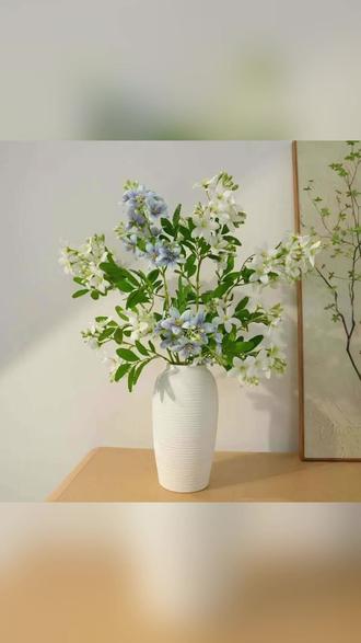 自带高级感的白色陶瓷花瓶,时尚简约又很百搭!无论是插剑兰,百合,玫瑰,还是年宵花腊梅,都巨巨好看!摆客厅或者办公室里,温馨又浪漫! #花瓶 #好看的花一定要分享给你 #花卉绿植 #超便宜超划算 #陶瓷花瓶