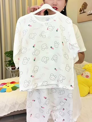 爆单了,巨舒服,巨高品,棉质家居服小套装,真的是夏天空调房必备呀,关键价格便宜又好穿。