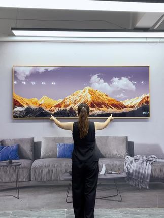 客厅沙发办公室装饰画挂画#日照金山 #装饰画 #客厅装饰画 #家居挂画 #沙发装饰画