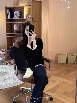 秋季新款穿搭法式高级感木耳边丝绒长袖洋气衬衫大码女装时尚遮肉!#秋季穿搭#秋季新款 #女装穿搭 #气质穿搭显瘦 #秋季上新