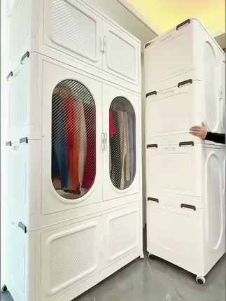 加厚收纳柜家用折叠置物柜卧室宝宝衣柜多层零食玩具可移动储物柜#房间折叠衣柜 #宝宝衣柜收纳 #收纳柜储物柜 #衣橱 #置物架