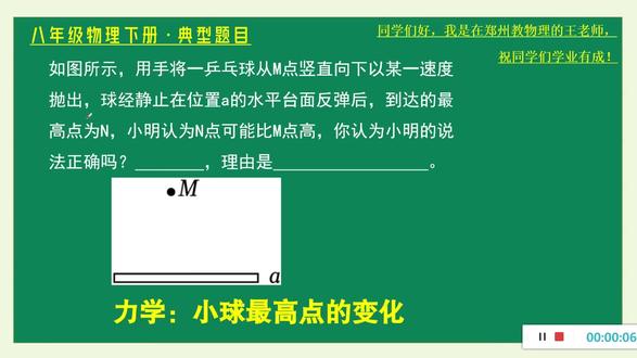 八年级物理下册·典型题目276《小球高度的变化》 八年级物理下册·典型题目276《小球高度的变化》#物理 #初中物理 #八年级物理下册 #力学 #机械能