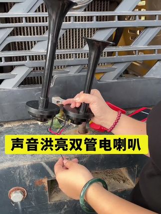 #电气喇叭 #喇叭改装 #双管电喇叭