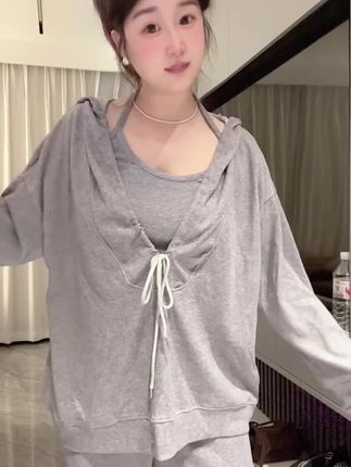 #慵懒风穿搭 #套装显瘦穿搭 #大码搭配 休闲韩系三件套