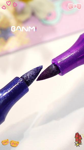 这渐变色美到我心坎了#花体字 #闪光笔 #文具安利 #马克笔 #画画