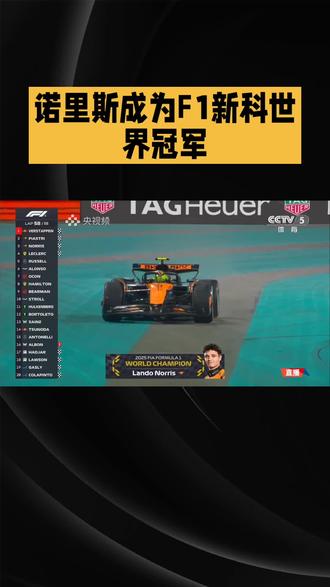恭喜诺里斯终结维斯塔潘四连冠,成为F1新科世界冠军