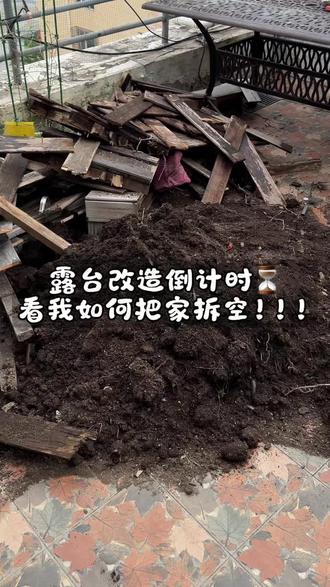 露台改造倒计时⏳看我如何把家拆空!!! #露台 #阳台 #种菜 #改造 #养鸡