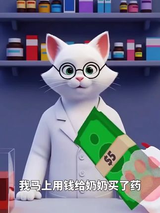 #奶奶的贴心小猫
