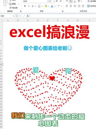 excel浪漫动态爱心图表的制作步骤学起来! excel还能搞浪漫,快来制作专属你的浪漫动态爱心吧#excel图表 #excel技巧 #爱心笛卡尔
