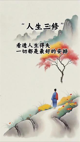 看透得失,一切都是最好的安排。#人生感悟#修心#人生智慧#悟透人生的一段话
