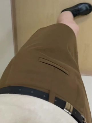 大码毛呢秋冬2025新款半身裙女高腰显瘦a字包臀防走光短裙#短裙#半身裙#包臀裙
