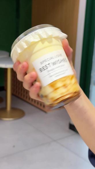 芒果咸法酪!单杯成本3.7!学会了抓紧卖!#饮品制作 #咸法酪 #饮品教程 #奶茶原料