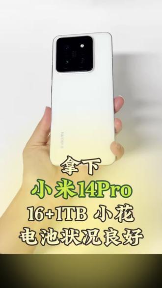 拿下小米14Pro 16+1TB 小花 电池良好#数码科技 #二手手机 #手机分享 #广州同城 #小米14pro