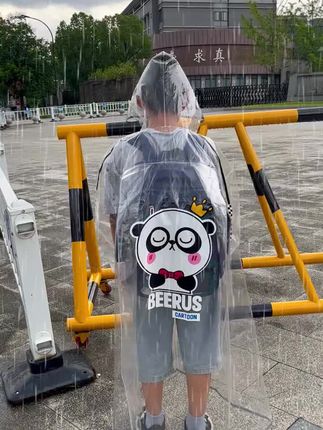 #透明雨衣#小学生#书包位雨衣