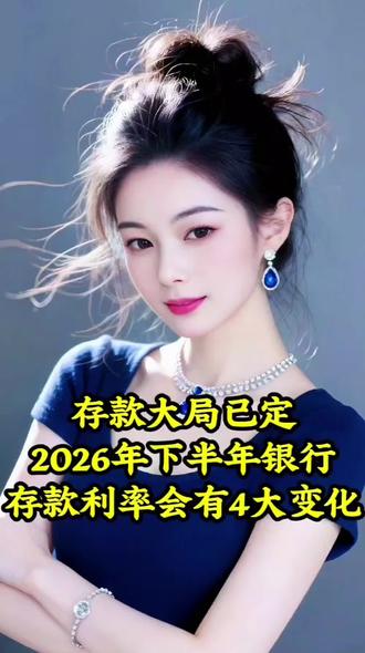 存款大局预定。2026年下半年银行,存款利率会有四大变化。 #百姓故事品百味人生