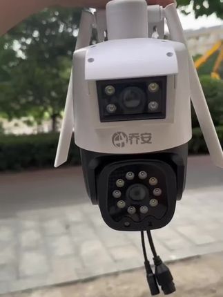 乔安智能监控360度旋转室外防水高清监拉双镜头手机远程家用摄像#摄像头记录的精彩瞬间 #摄影头保护膜 #摄像头下的一幕 #摄影头@DOU+小助手