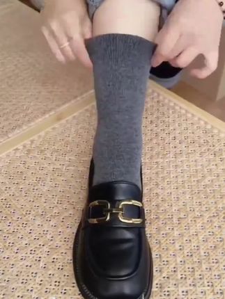 佩足中筒袜子女堆堆袜春秋季高筒袜秋冬款月子纯色棉长女袜#强烈推荐 #舒适穿搭 #便宜又好穿 #好物推荐🔥 #上脚舒适