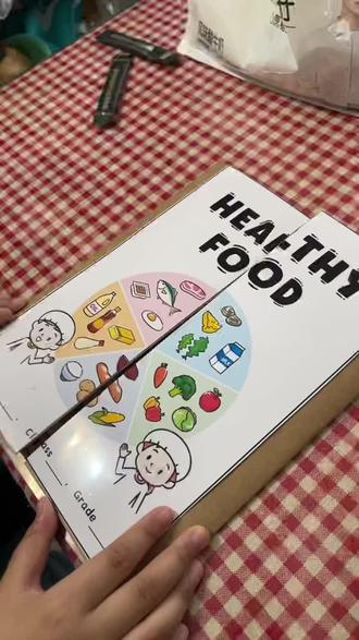 会手工的妈妈自制英语可折页海报,陪娃快乐成长#英语美食手抄报 #托育美食diy #英语手工