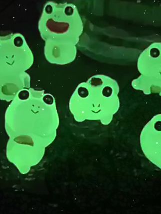 微景观创意可爱夜光青蛙公仔装饰品 车载摆件中控台电脑桌仪表盘#小青蛙 #夜光 #夜光青蛙