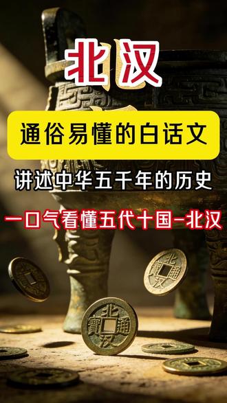 第14集 | 一口气听懂历史系列:十国-北汉 一口气看完五代十国时期北汉的兴衰历史 北汉 刘崇 刘旻 后汉高祖 刘知远 刘钧 刘继恩 刘继元 晋阳 河东十二州 后周 北宋 宋太宗 后汉 太平年 五代十国 #历史 #五代十国 #北汉 #太平年 #以史为鉴 #上下五千年 #一口气看完系列 #读书 #涨知识 #成语