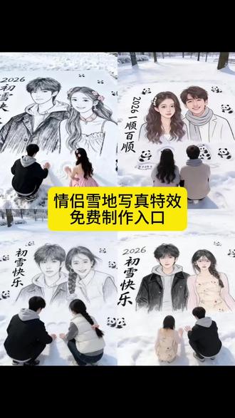 情侣版雪地手绘风ai教程来了 Ai雪地手绘风特效教程 雪地手绘风特效入口 在雪地里当画家咯 万物皆可雪地画 雪地画画 雪地画图案 雪地绘画ai一键生成 下雪车上画的图案 雪地绘画制作教程 ai绘画雪地指令 雪地绘画一键生成 雪地绘画ai口令#剪映 #在雪地里当画家咯 #万物皆可雪地画