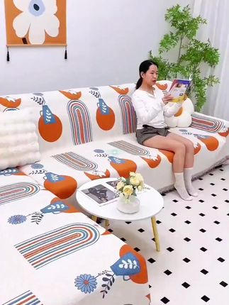 防滑耐磨又好看的沙发巾来了,一片式全包设计,打理也方便#沙发巾#防滑沙发垫 #居家好物 #一片式沙发巾 #超便宜超划算 C