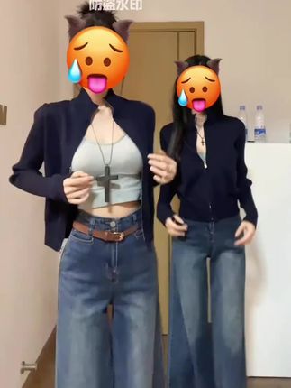 2025新款秋冬开衫毛衣女拉链外套 半高领修身显瘦短款长袖针织上衣#毛衣 #外套 #高领 #修身显瘦 #针织