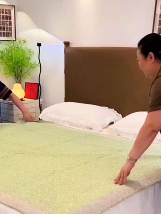 150-180小绿花绗缝夹棉小床盖可铺可盖一片过