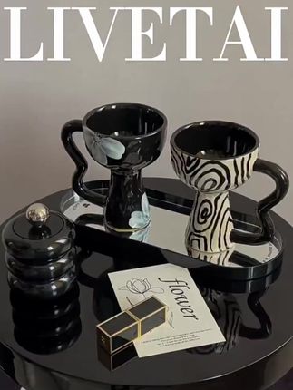 态生活小众复古风陶瓷咖啡杯 #高颜值甜品杯 #创意甜品杯 #态生活咖啡杯 #甜品杯 #创意艺术杯