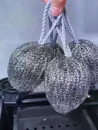 自带挂绳钢丝球加密不锈钢清洁球厨房刷锅洗碗去污神器铁丝球家用#钢丝球 #清洁球 #自带挂绳钢丝球 #挂绳钢丝球 #铁丝球