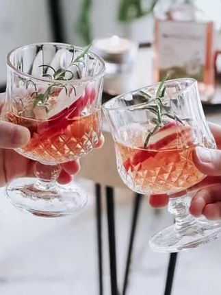#【6只装大号】ins欧式高颜值加厚玻璃杯鸡尾高脚杯家用杯子xz