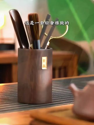 高档茶道六君子黑檀实木功夫茶具茶夹茶针家用泡茶工具配件茶勺镊#茶道六君子 #茶道六君子套装 #茶道六君子摆件 #黑檀实木功夫茶茶具 #高档茶道六君子