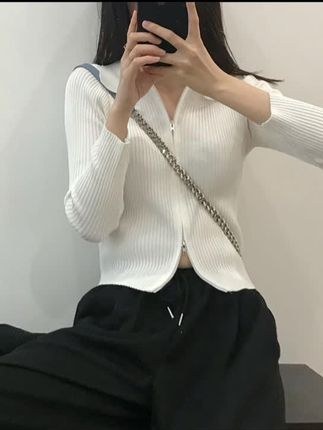 #看过来 #秋上新穿搭 早秋新款显瘦针织开衫#秋冬穿搭 #内搭外穿都好看